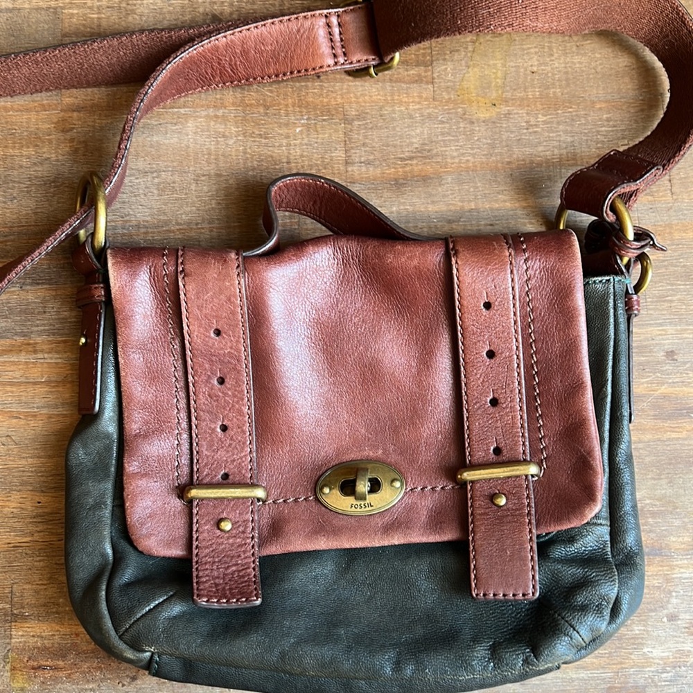 Leather Fossil Crossbody Bag "Long Live Vintage"